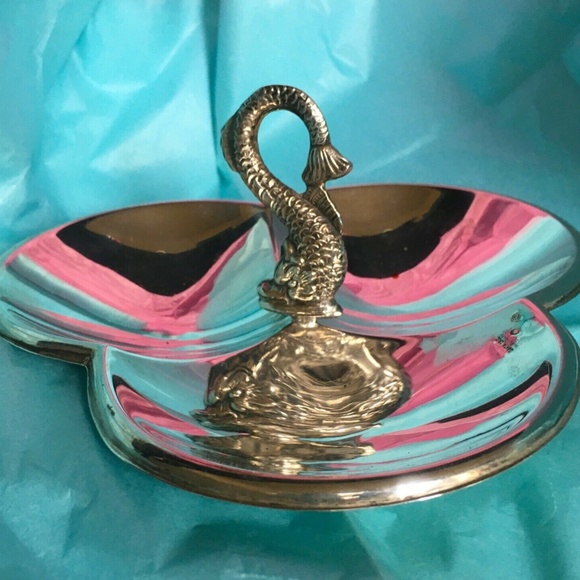 Vtg Spanish Sterling Silver Fish Theme Dish - Picture 6 of 8